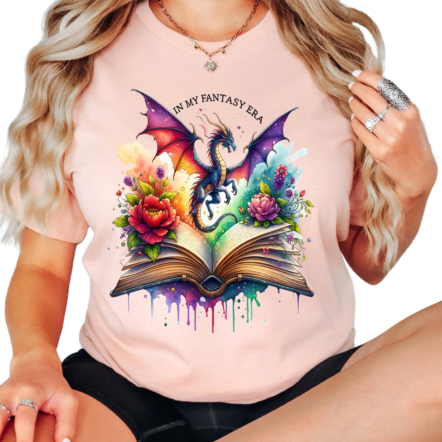 In My Fantasy Era Shirt - Dragon Book Lover T-Shirt - Fantasy Reader Gift - Literary Tee for Fantasy Fans - Magical Bookish Apparel