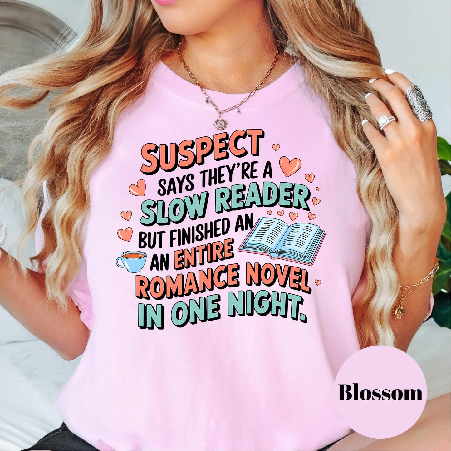Romance Reader Shirt, Book Lover Tee, Funny Reading Shirt, Comfort Colors® Bookish Tee, Slow Reader Shirt, Romance Novel Gift