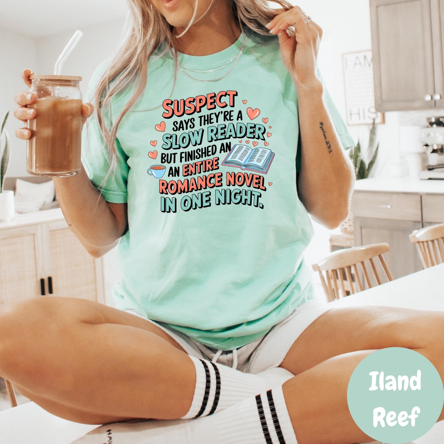 Romance Reader Shirt, Book Lover Tee, Funny Reading Shirt, Comfort Colors® Bookish Tee, Slow Reader Shirt, Romance Novel Gift