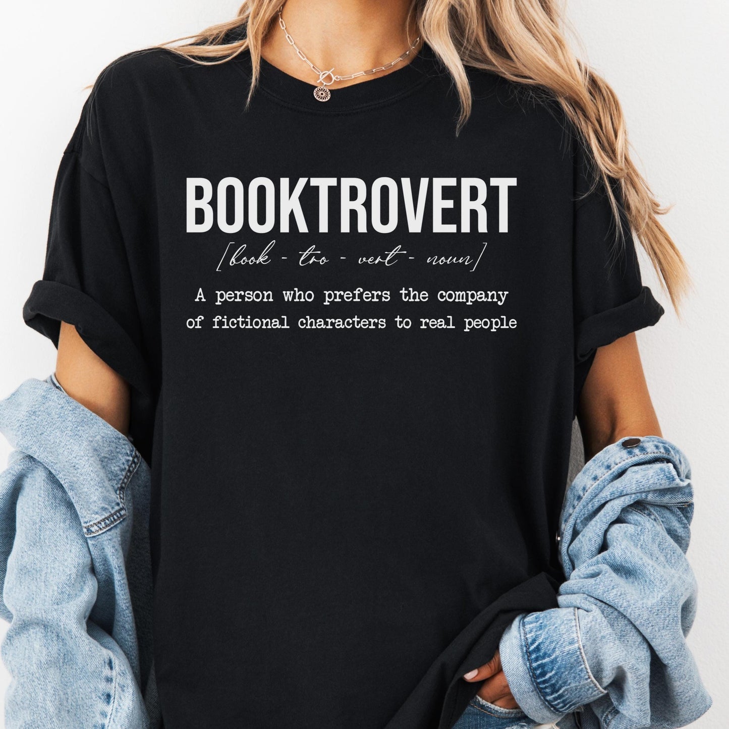 Booktrovert Shirt, Funny Book Lover Tee, Comfort Colors® T-Shirt, Introvert Gift for Readers, Bibliophile Aesthetic, Bookish Graphic Tee