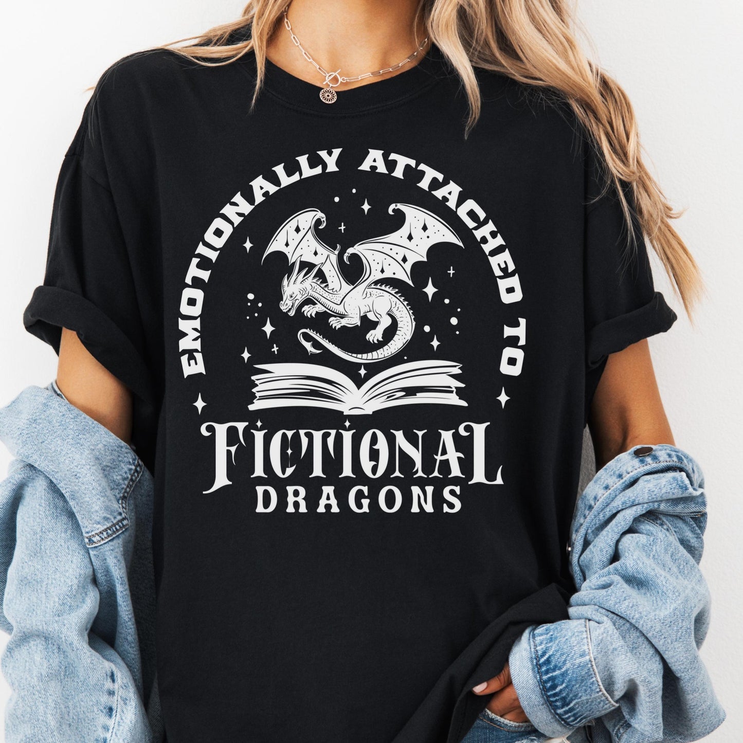 Emotionally Attached to Fictional Dragons Shirt, Comfort Colors® Shirt, Fantasy Book Lover Tee, Funny Bookish Shirt, Spicy Reader Gift