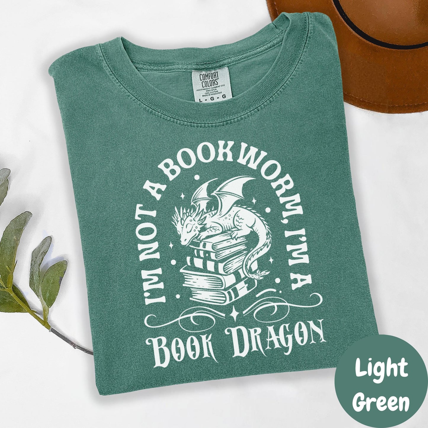 Book Dragon Shirt, Comfort Colors® Shirt, I’m Not a Bookworm Tee, Fantasy Reader Shirt, Funny Bookish Shirt, Spicy Book Lover Gift