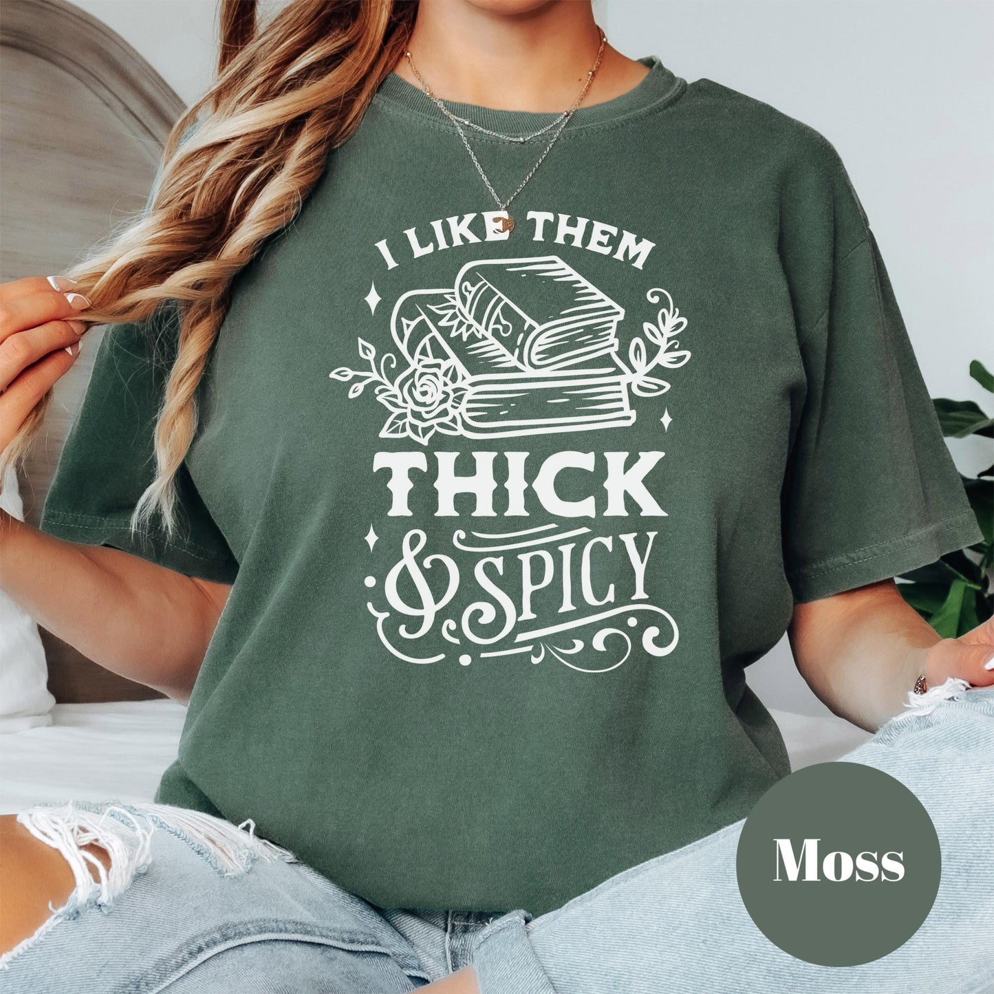 Thick and Spicy Book Shirt, Funny Bookish Comfort Colors® Shirt, Romance Reader Tee, Sassy Reading Shirt, Book Lover Gift, Smut Shirt