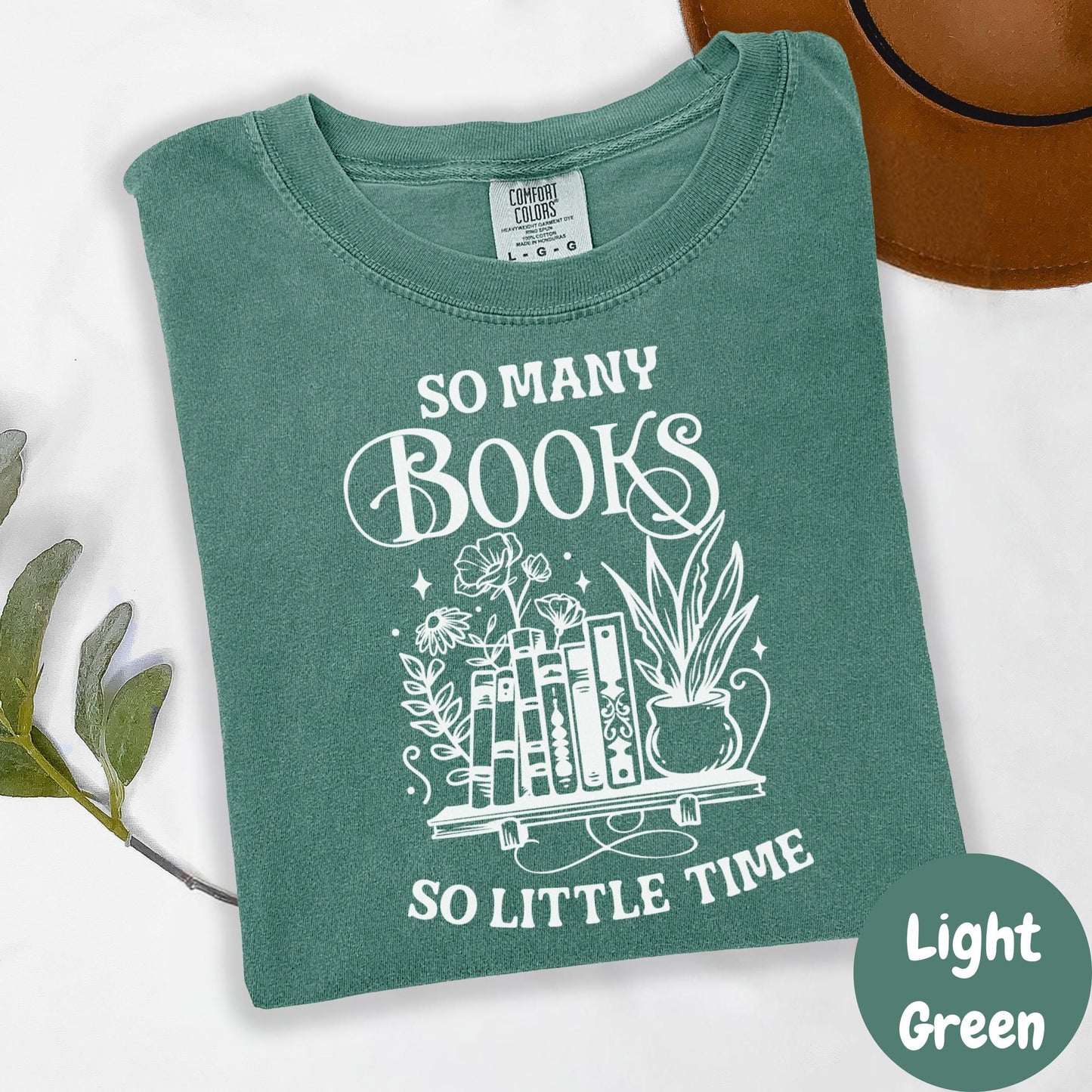 So Many Books Shirt, Book Lover Comfort Colors® Shirt, Funny Reading Tee, Cozy Book Shirt, TBR Pile Shirt, Introvert Gift for Readers