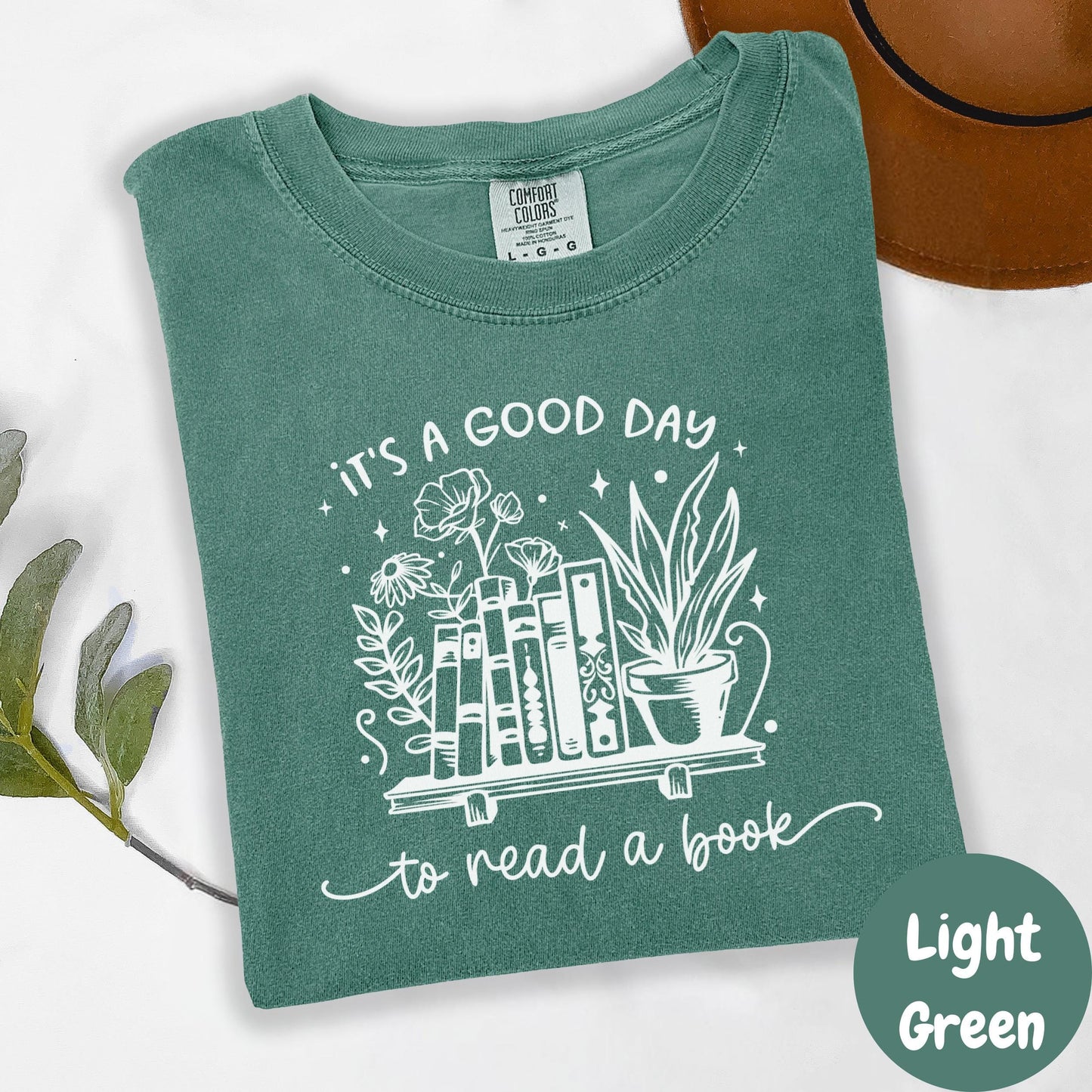Good Day to Read a Book Shirt, Cozy Book Comfort Colors® Shirt, Book Lover Tee, Book Stack Shirt, Reading Gift for Women, Bookish Tee