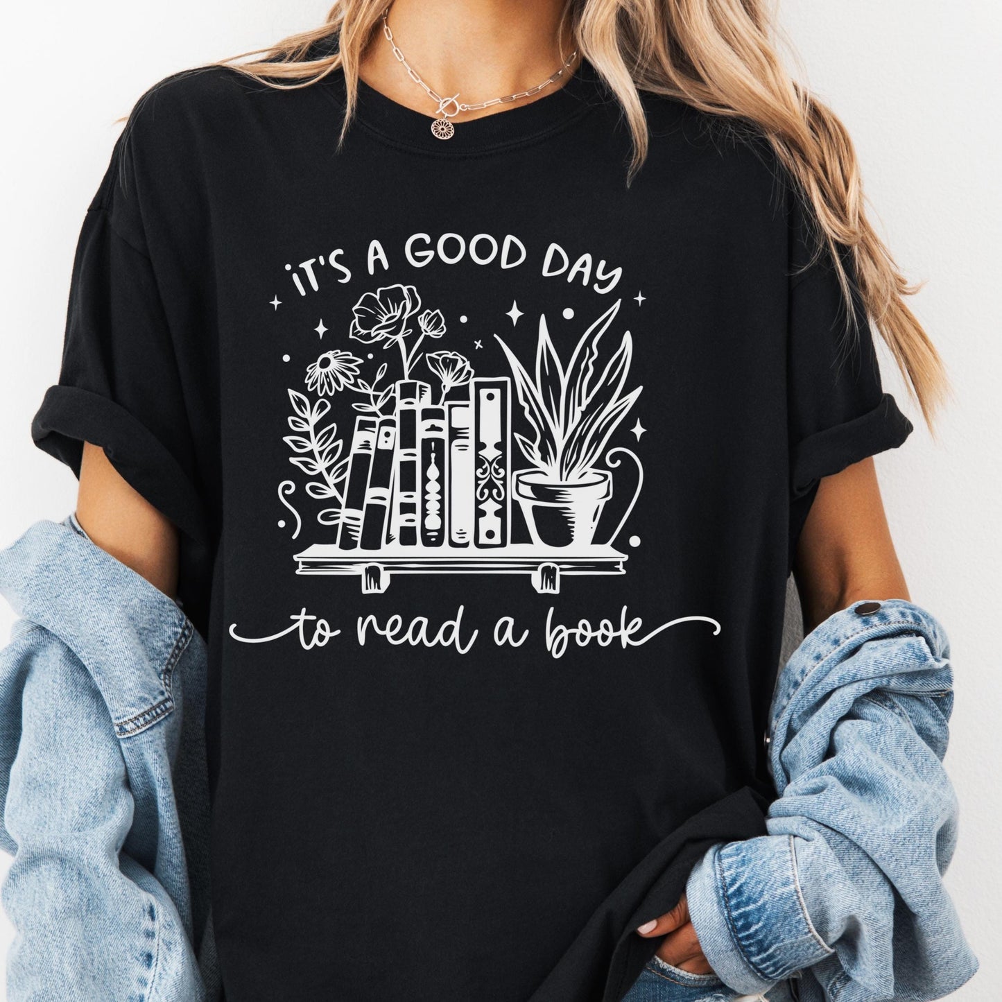 Good Day to Read a Book Shirt, Cozy Book Comfort Colors® Shirt, Book Lover Tee, Book Stack Shirt, Reading Gift for Women, Bookish Tee