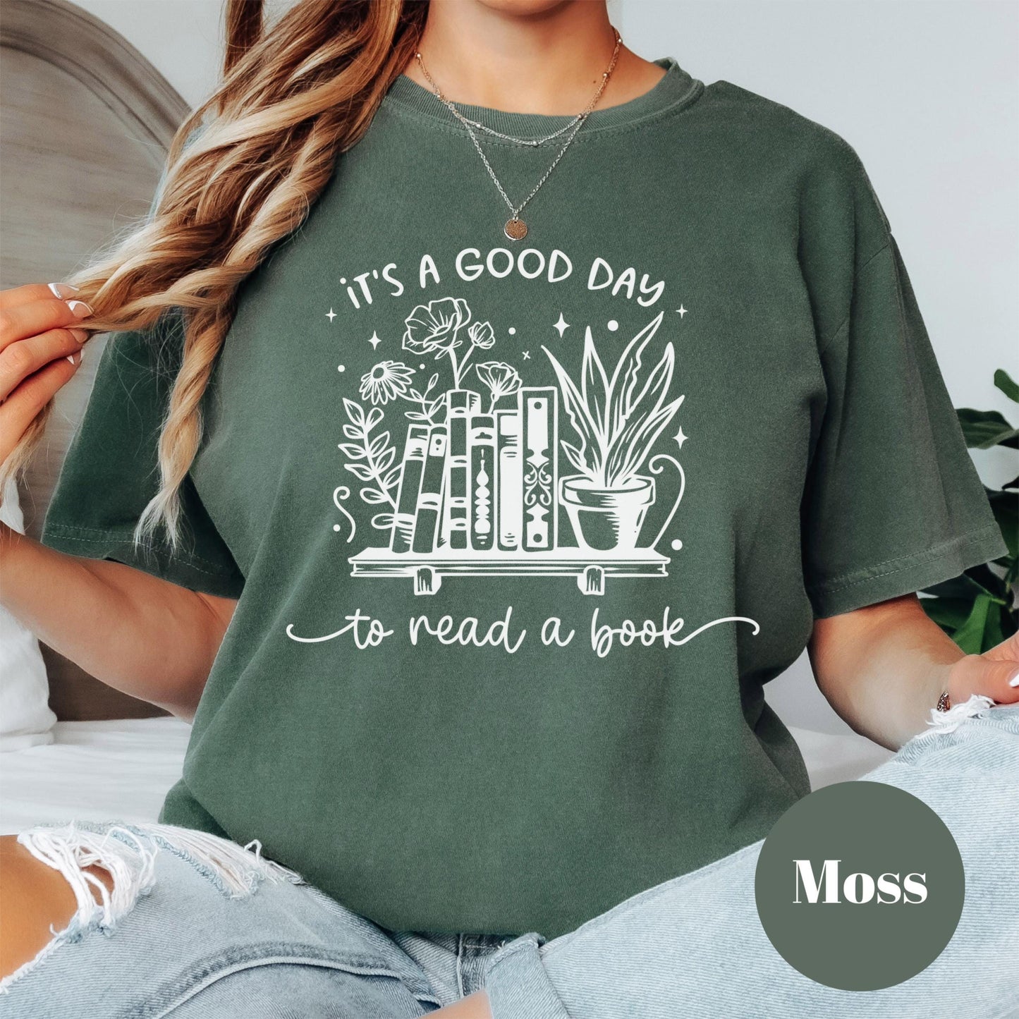 Good Day to Read a Book Shirt, Cozy Book Comfort Colors® Shirt, Book Lover Tee, Book Stack Shirt, Reading Gift for Women, Bookish Tee