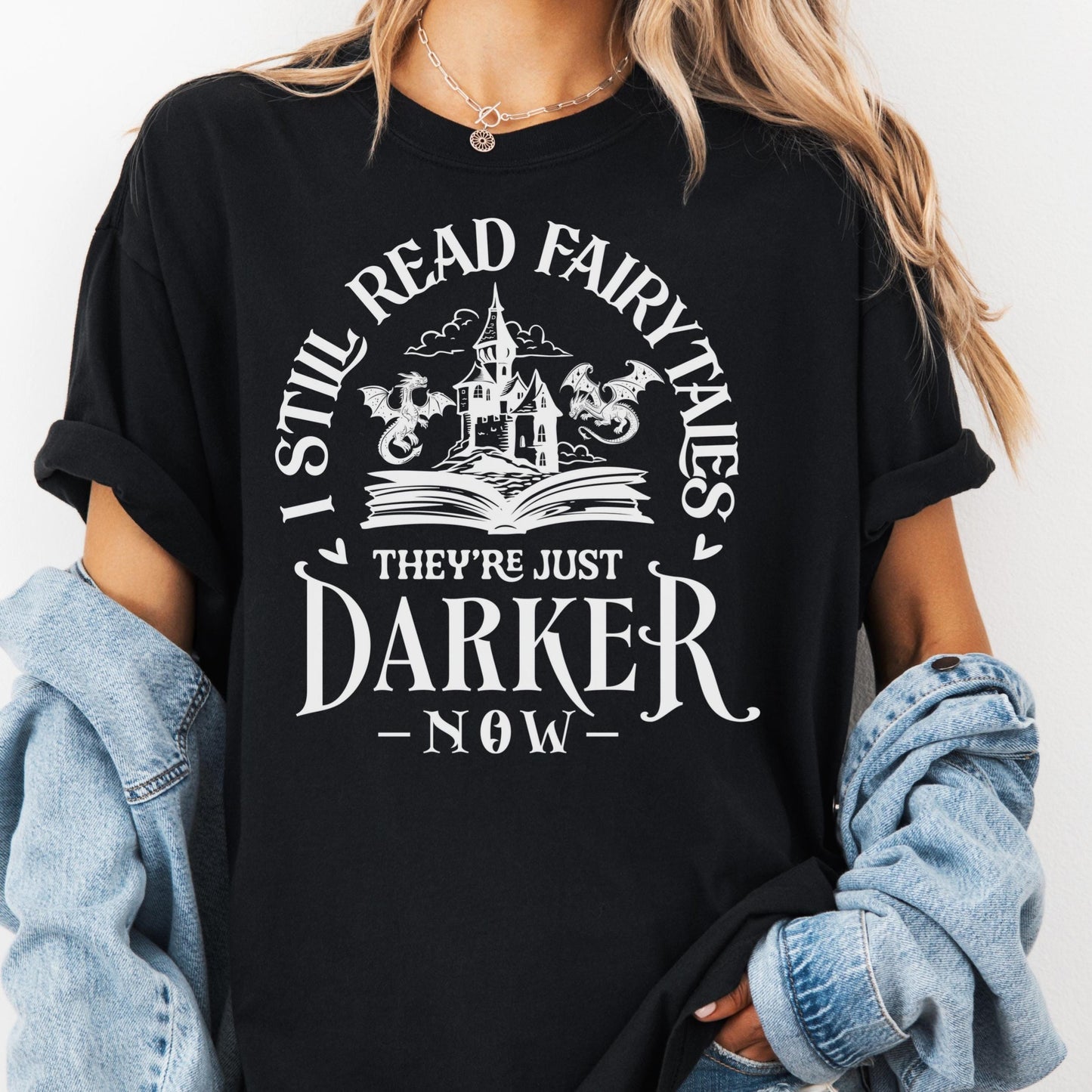 Darker Fairytales Shirt, Gothic Book Comfort Colors® Shirt, Fantasy Reader Tee, Dark Academia Shirt, Book Lover Gift, Moody Fairytale Shirt