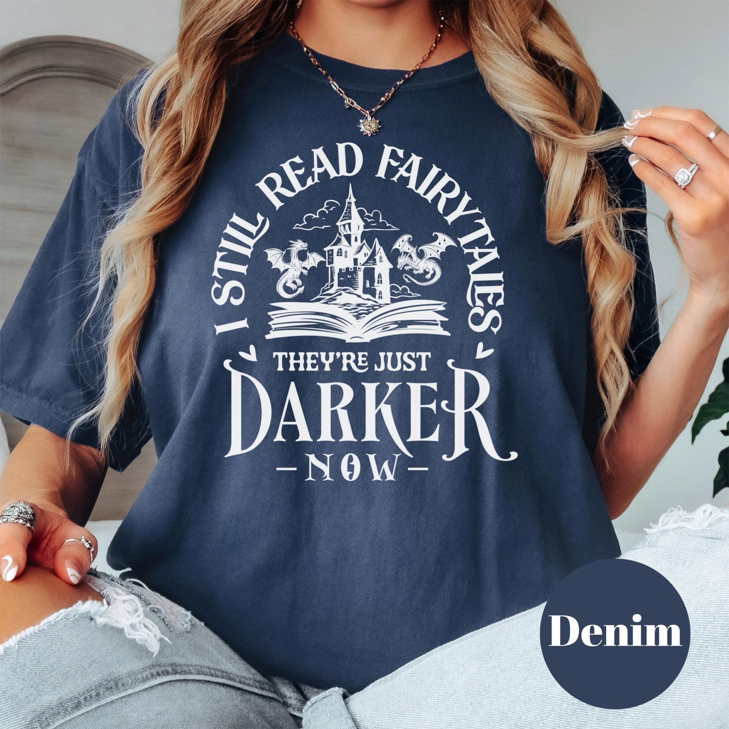 Darker Fairytales Shirt, Gothic Book Comfort Colors® Shirt, Fantasy Reader Tee, Dark Academia Shirt, Book Lover Gift, Moody Fairytale Shirt