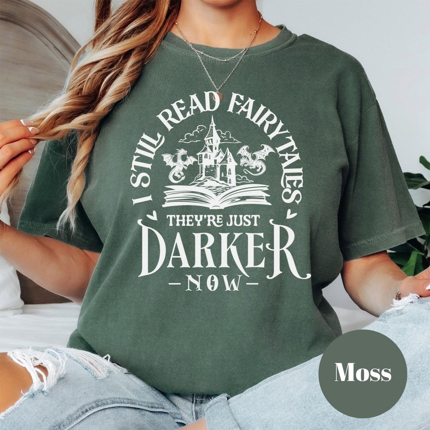 Darker Fairytales Shirt, Gothic Book Comfort Colors® Shirt, Fantasy Reader Tee, Dark Academia Shirt, Book Lover Gift, Moody Fairytale Shirt