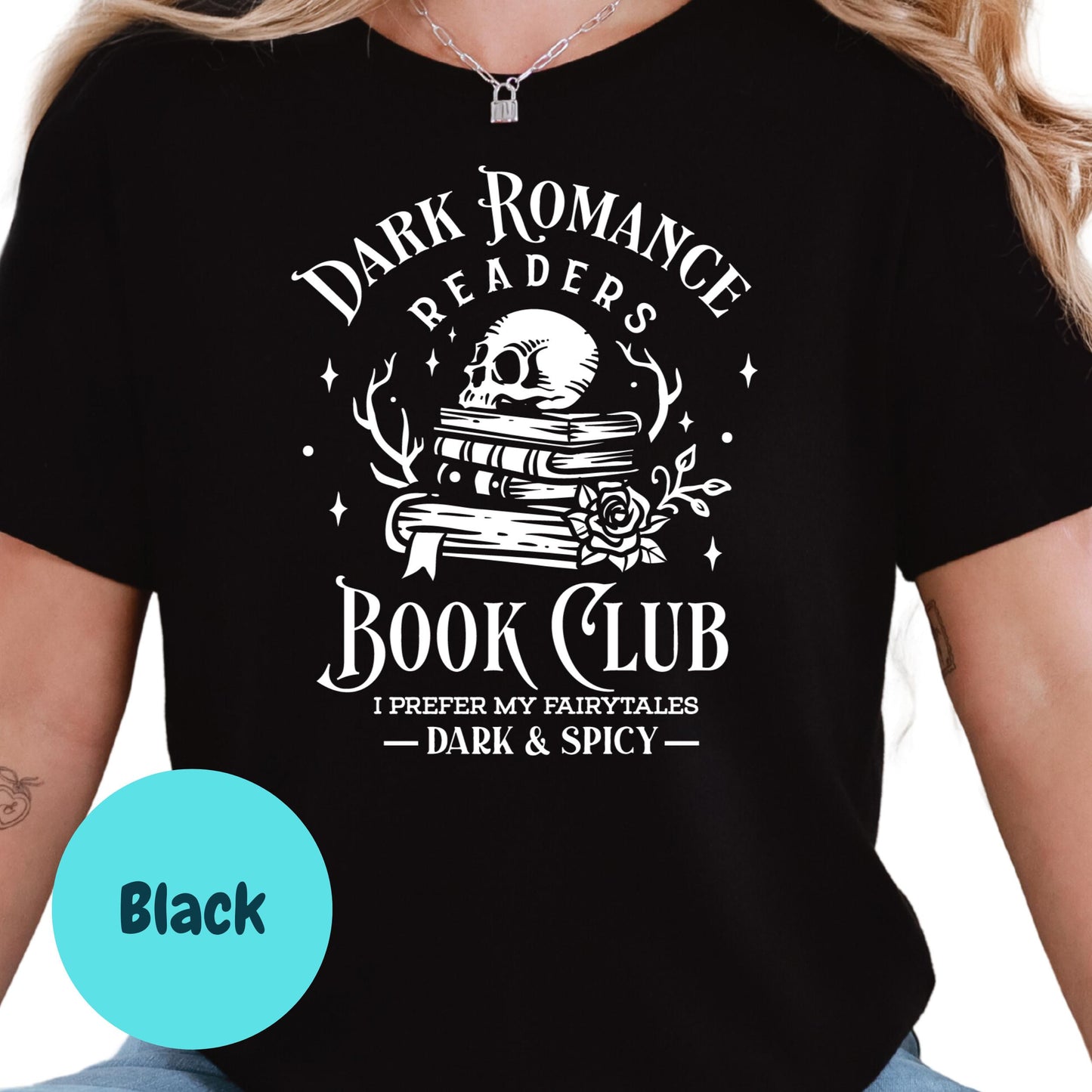 Dark Romance Book Club Shirt, I Prefer My Fairytales Dark and Spicy Tee, Spicy Book Reader Shirt, Gothic Romance Bookish T-Shirt
