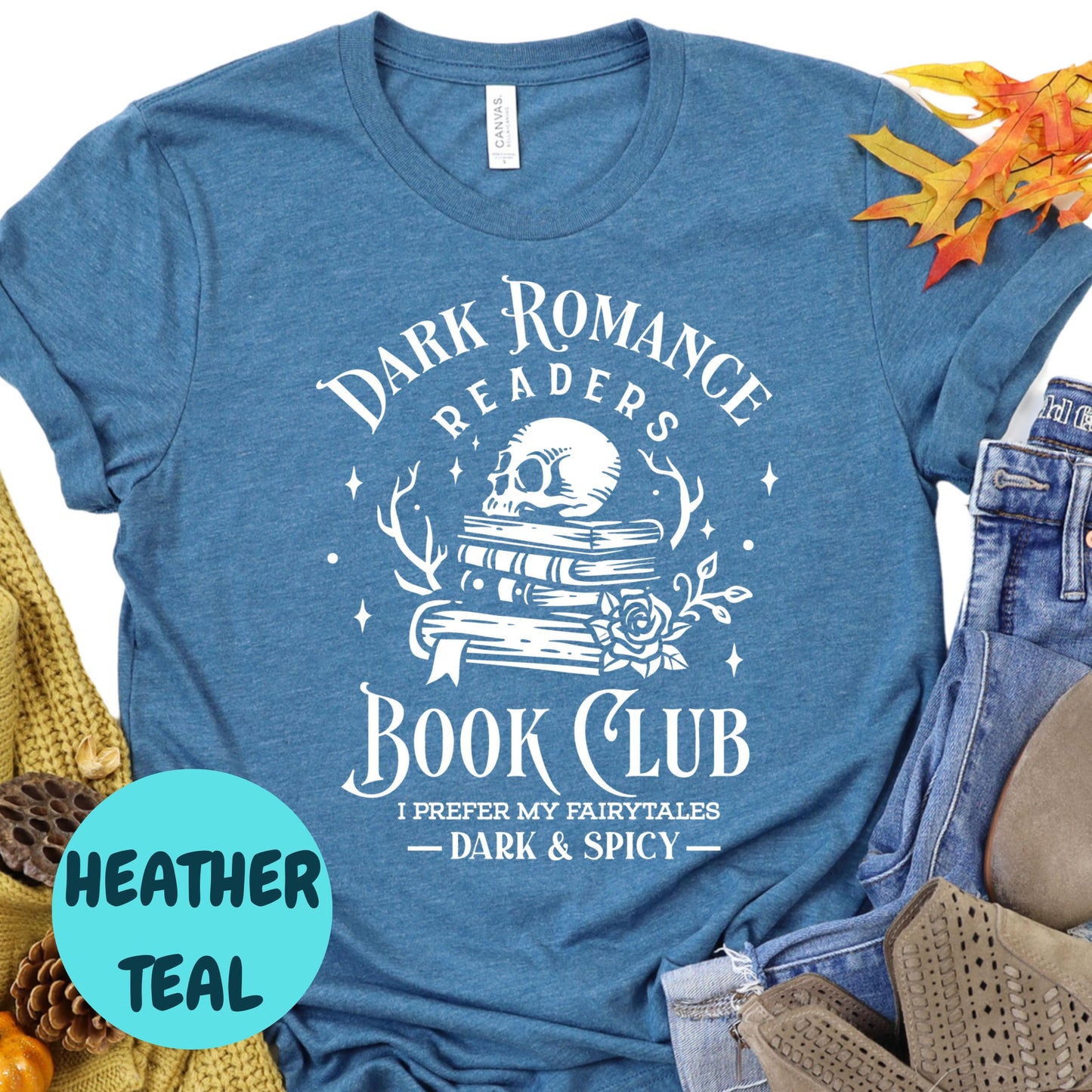 Dark Romance Book Club Shirt, I Prefer My Fairytales Dark and Spicy Tee, Spicy Book Reader Shirt, Gothic Romance Bookish T-Shirt