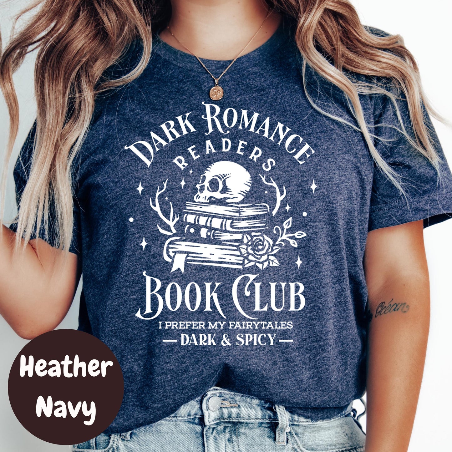 Dark Romance Book Club Shirt, I Prefer My Fairytales Dark and Spicy Tee, Spicy Book Reader Shirt, Gothic Romance Bookish T-Shirt
