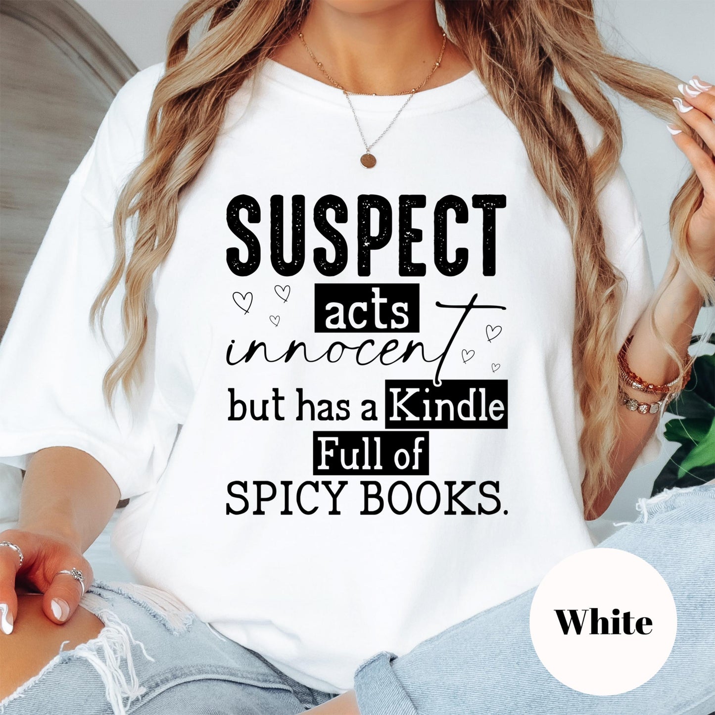 Kindle Full Of Spicy Books Shirt, Comfort Colors® Bookish Humor Tee, Spicy Romance Reader Shirt, Funny Book Lover Gift, Booktok Reader Tee