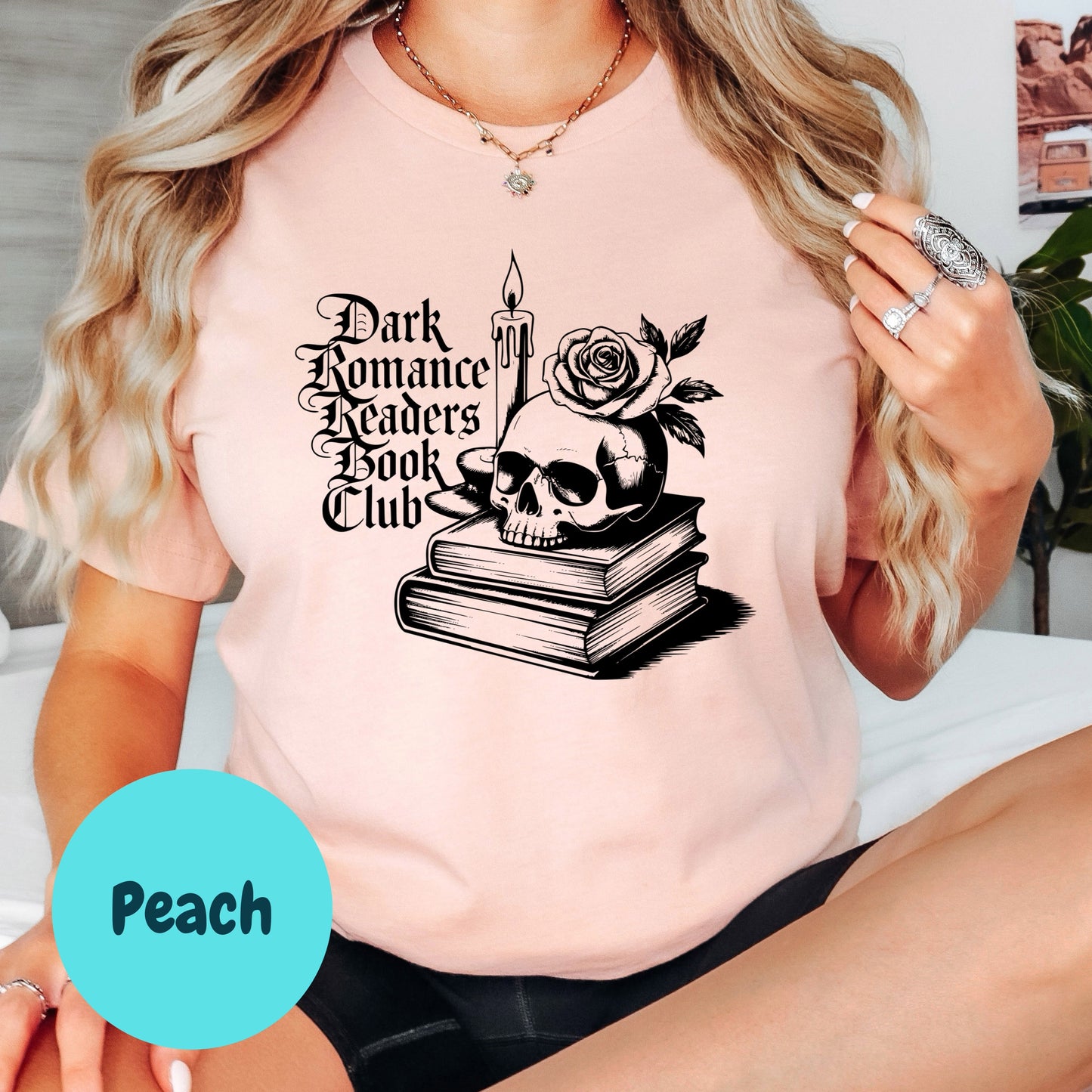 Dark Romance Readers Book Club Shirt – Spicy Bookish Skull Tee – Gothic Romance Reading Shirt – Book Lover Gift for Dark Romance Fans