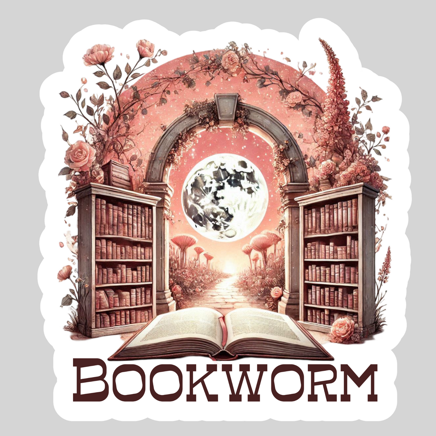 Bookworm Universe – 3" Waterproof Bookish Sticker with Holo Overlay – Reading, Books, Reader Gift, Book Lover