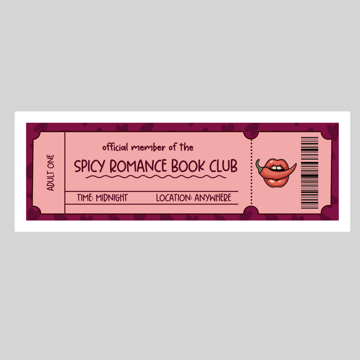 Official Member of the Spicy Book Club– 3" Waterproof Bookish Sticker with Holo Overlay – Reading, Books, Reader Gift, Book Lover