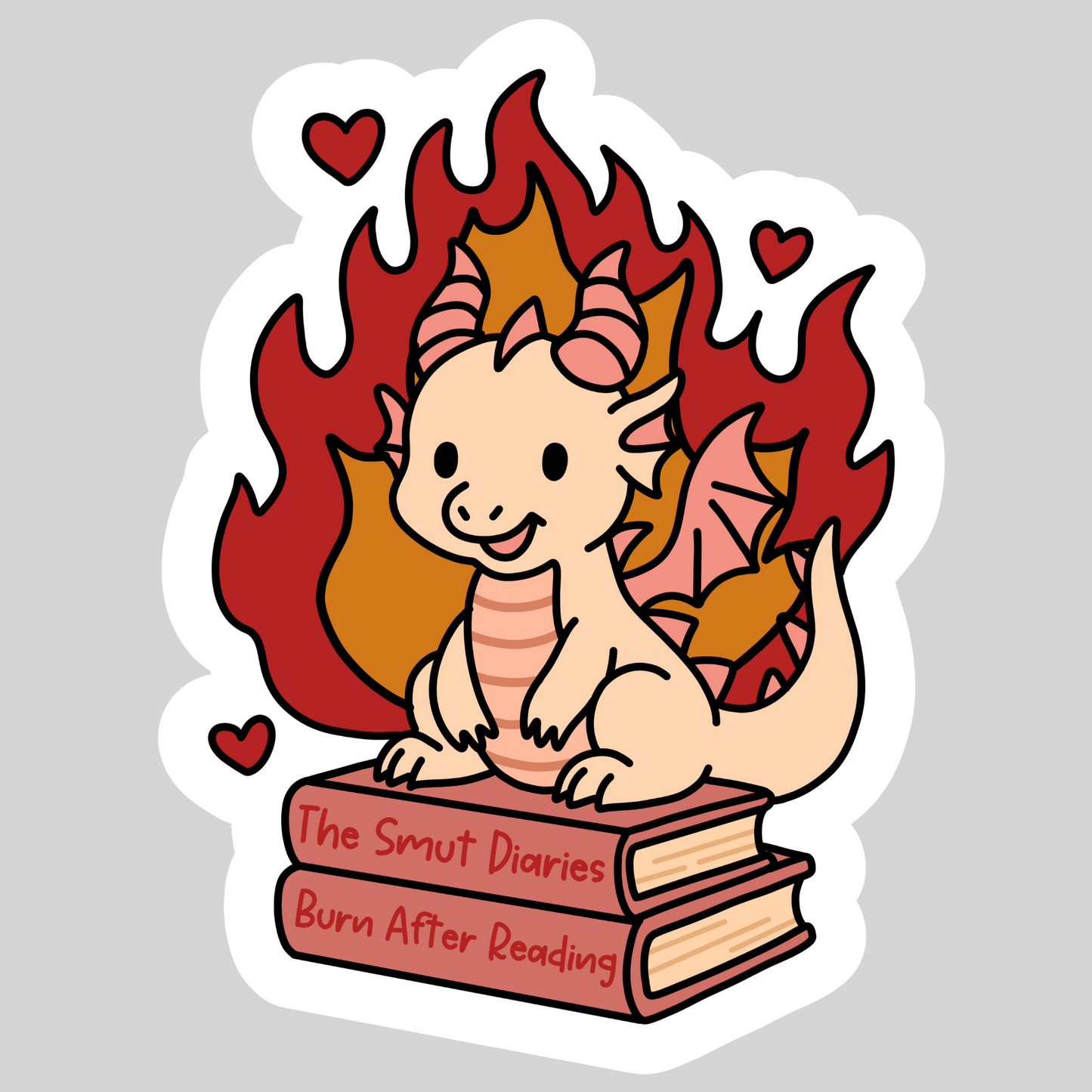 The Smut Diaries Burn After Reading – 3" Waterproof Bookish Sticker with Holo Overlay – Reading, Books, Reader Gift, Book Lover
