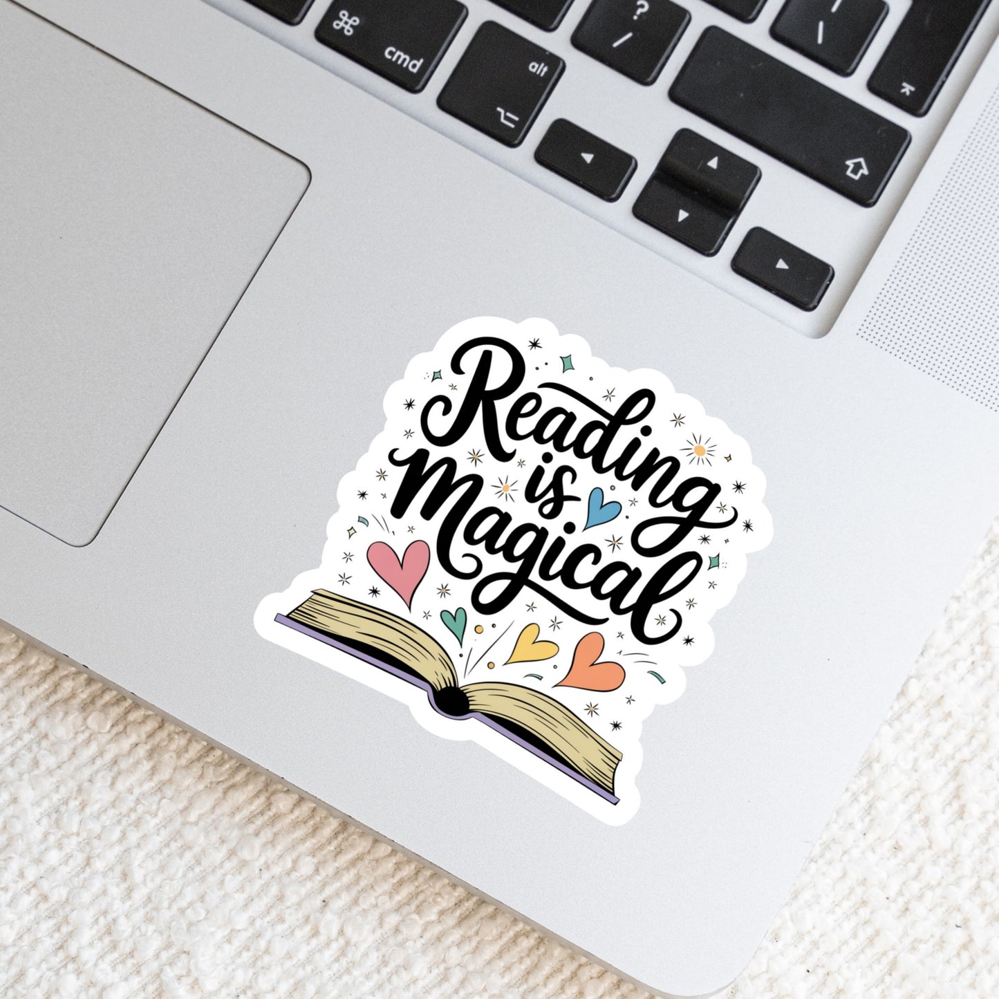 Reading is Magical โ 3" Waterproof Bookish Sticker with Holo Overlay โ Reading, Books, Reader Gift, Book Lover
