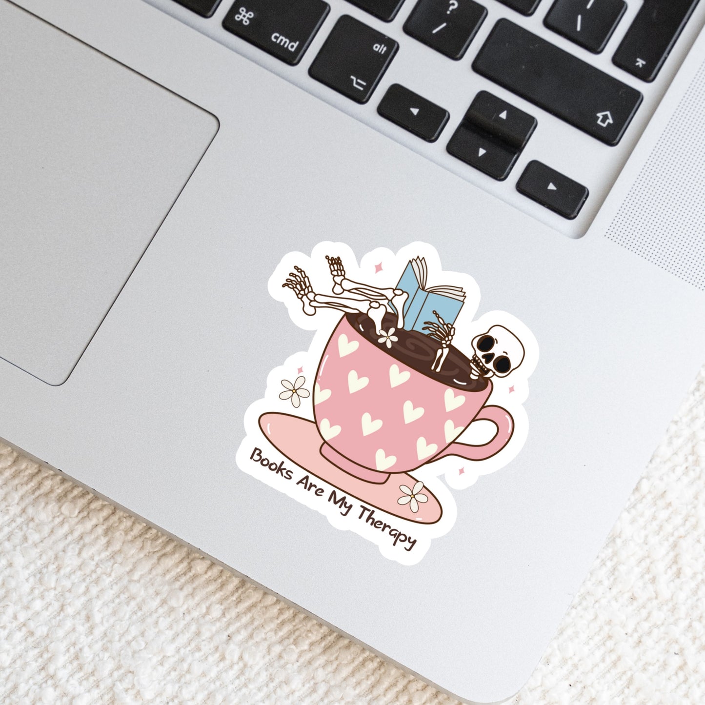 Books are my Therapy โ 3" Waterproof Bookish Sticker with Holo Overlay โ Reading, Books, Reader Gift, Book Lover