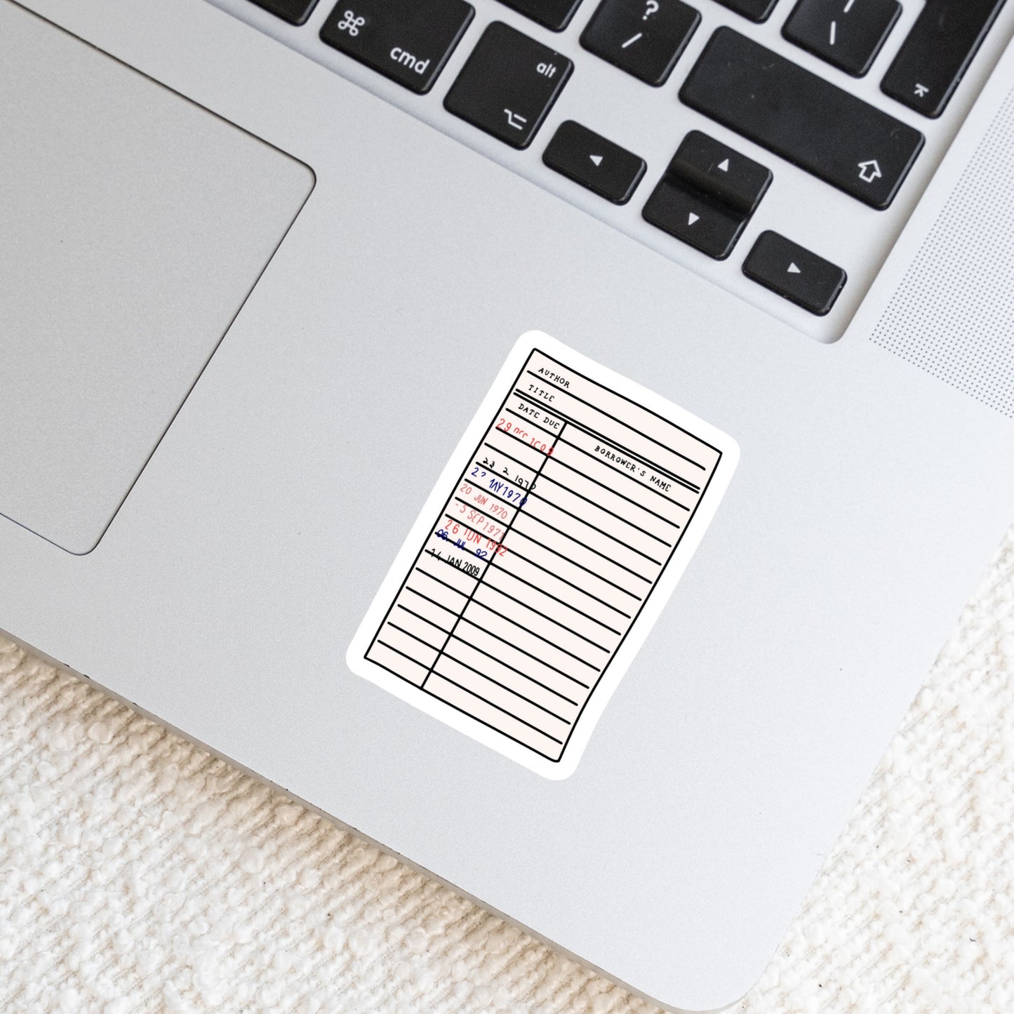 Library Card Due DateBook Reader Sticker – 3" Waterproof Bookish Sticker with Holo Overlay - Reader Gift, Book Lover, Bookstore Merch