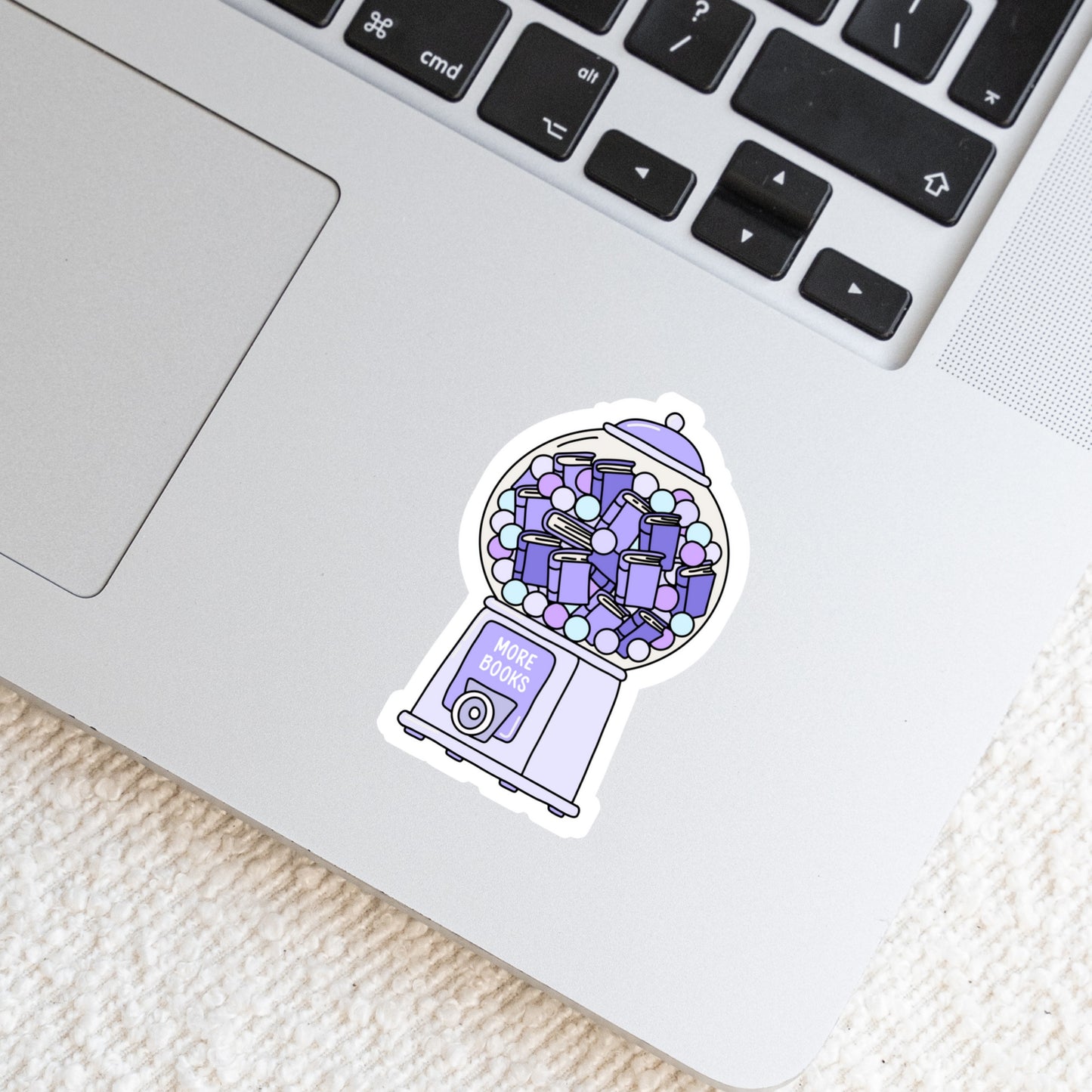 More Books Gumball Machine โ 3" Waterproof Bookish Sticker with Holo Overlay โ Reading, Books, Reader Gift, Book Lover, Bookstore Merch