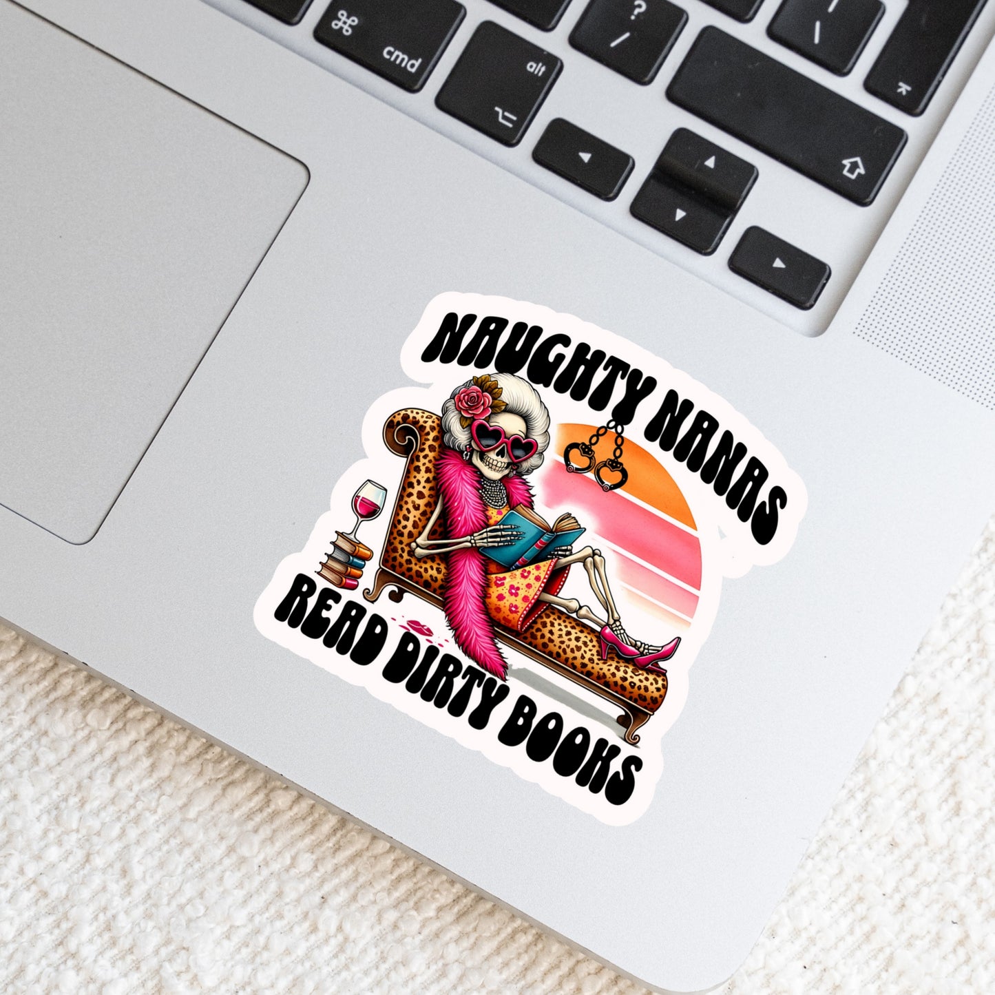 Naughty Mams Read Dirty Books Book Reader Sticker – 3" Waterproof Bookish Sticker with Holo Overlay - Book Lover, Bookstore Merch