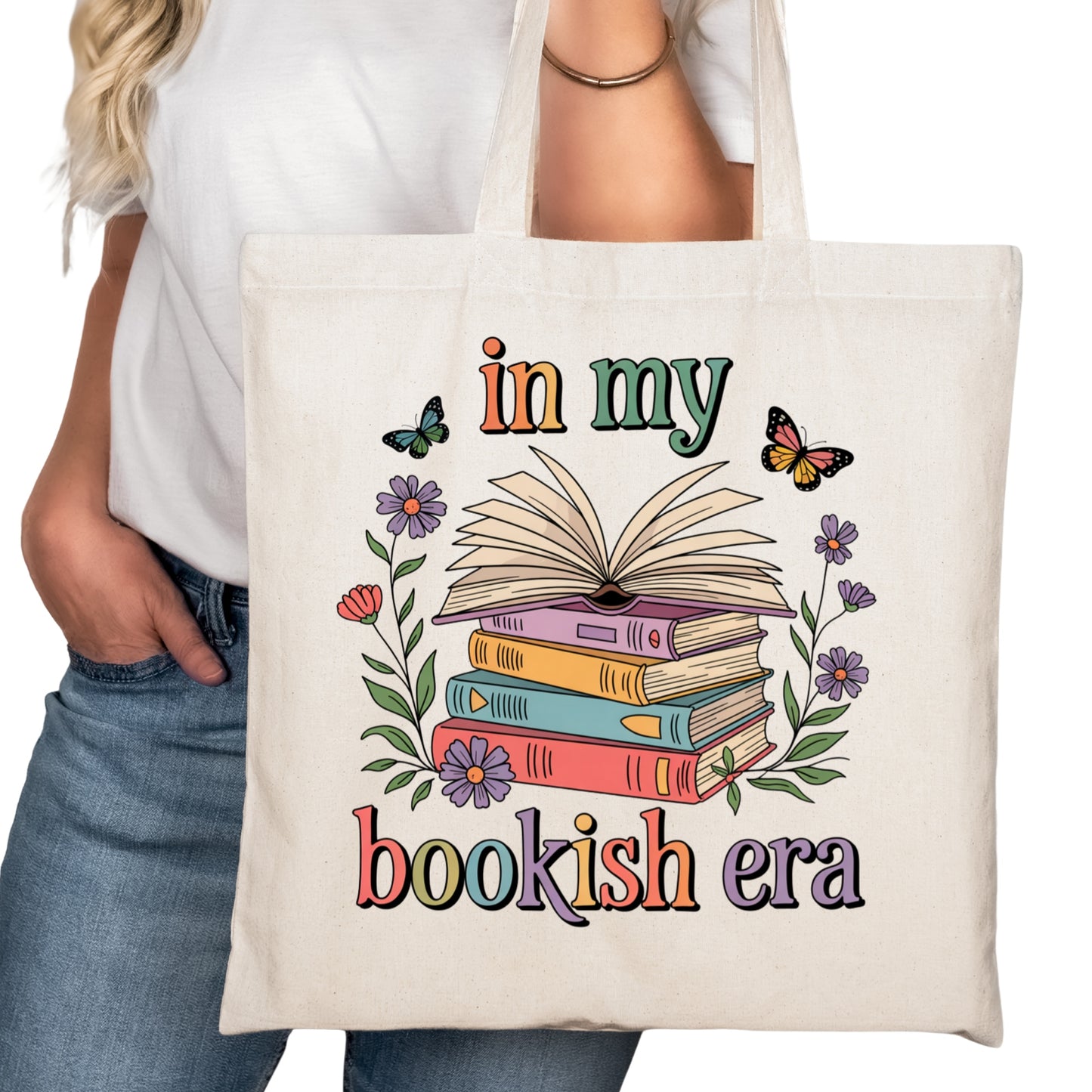 In My Bookish Era Bookish Tote Bag – Reading Tote for Book Lovers – Book Reader Bag - Romance Reader Tote - Book Store