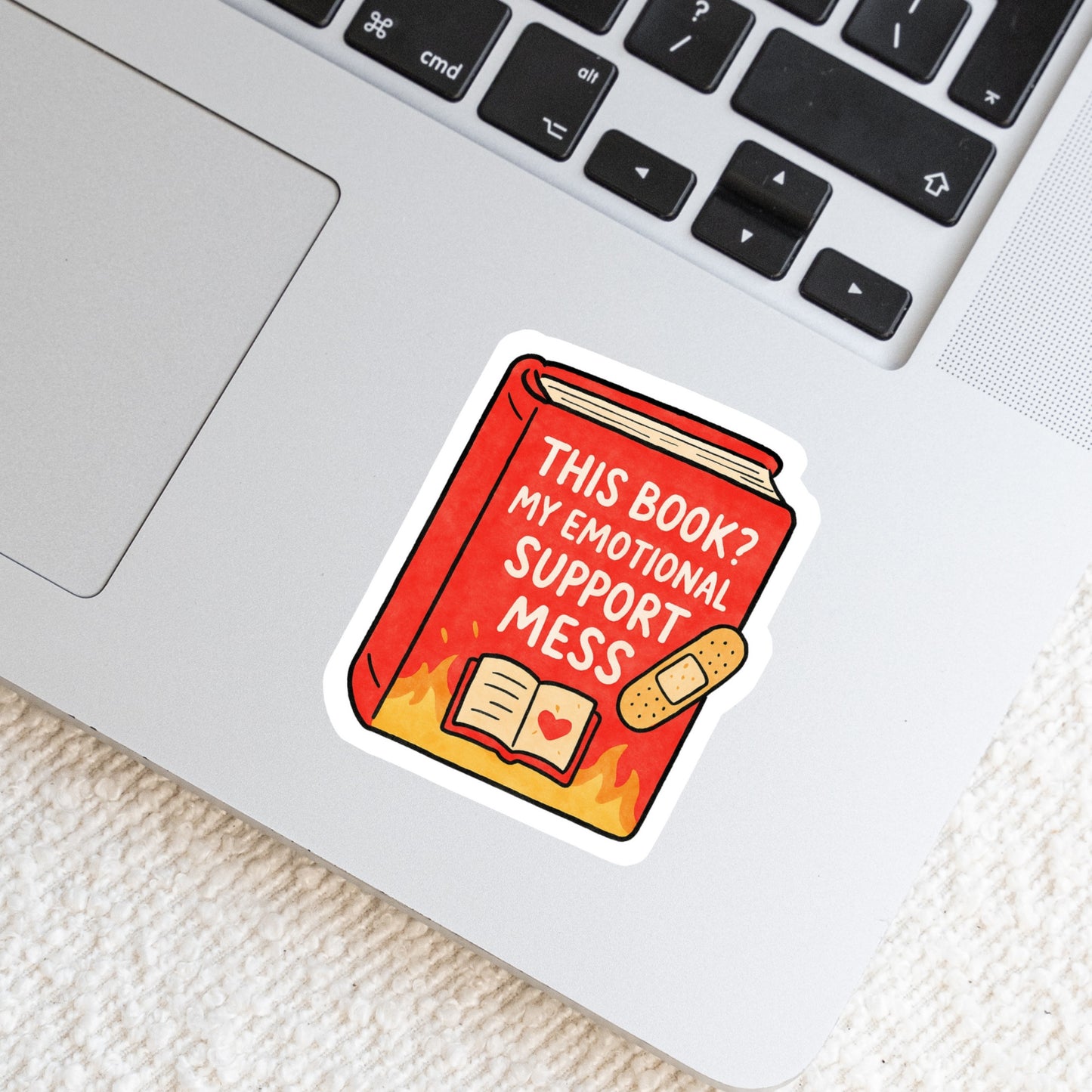 This Book? My Emotional Support Book Reader Sticker β 3" Waterproof Bookish Sticker with Holo Overlay β Reading, Books, Book Lover