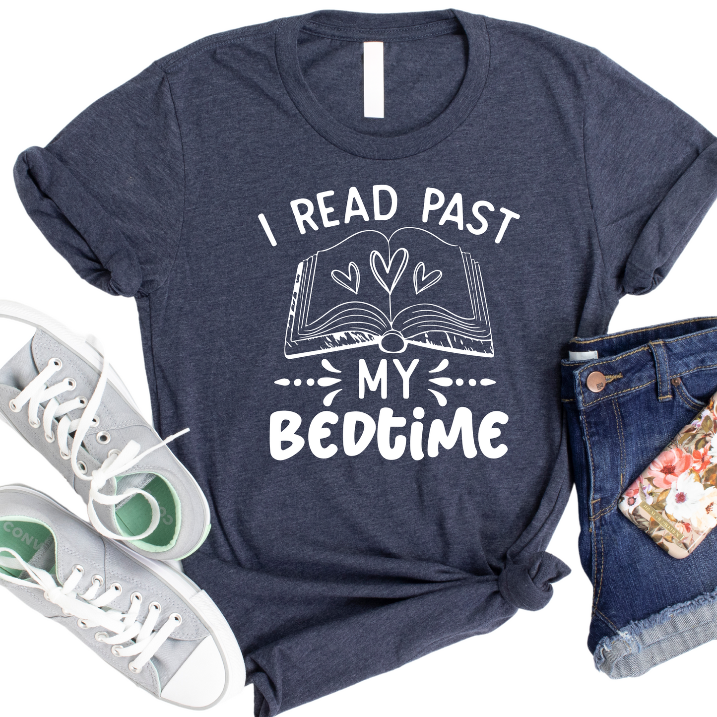 I Read Past My Bedtime Shirt - Funny Book Lover Gift for Readers, Perfect for Mom, Sister, Wife, Daughter, Bookworm T-Shirt