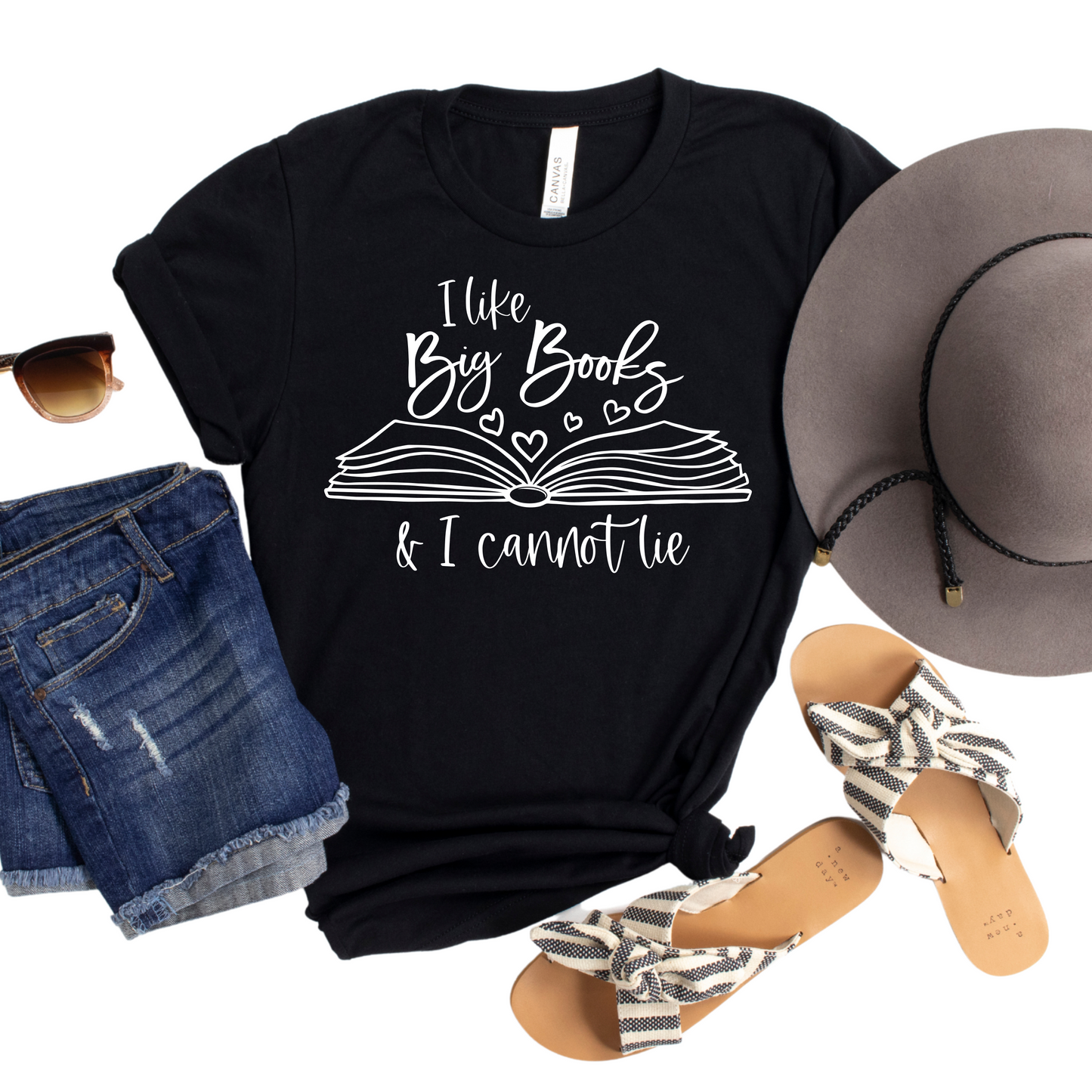 I Like Big Books Shirt - Funny Book Lover Graphic Tee - Cute Reading T-Shirt for Women - Gift for Avid Readers and Bibliophiles