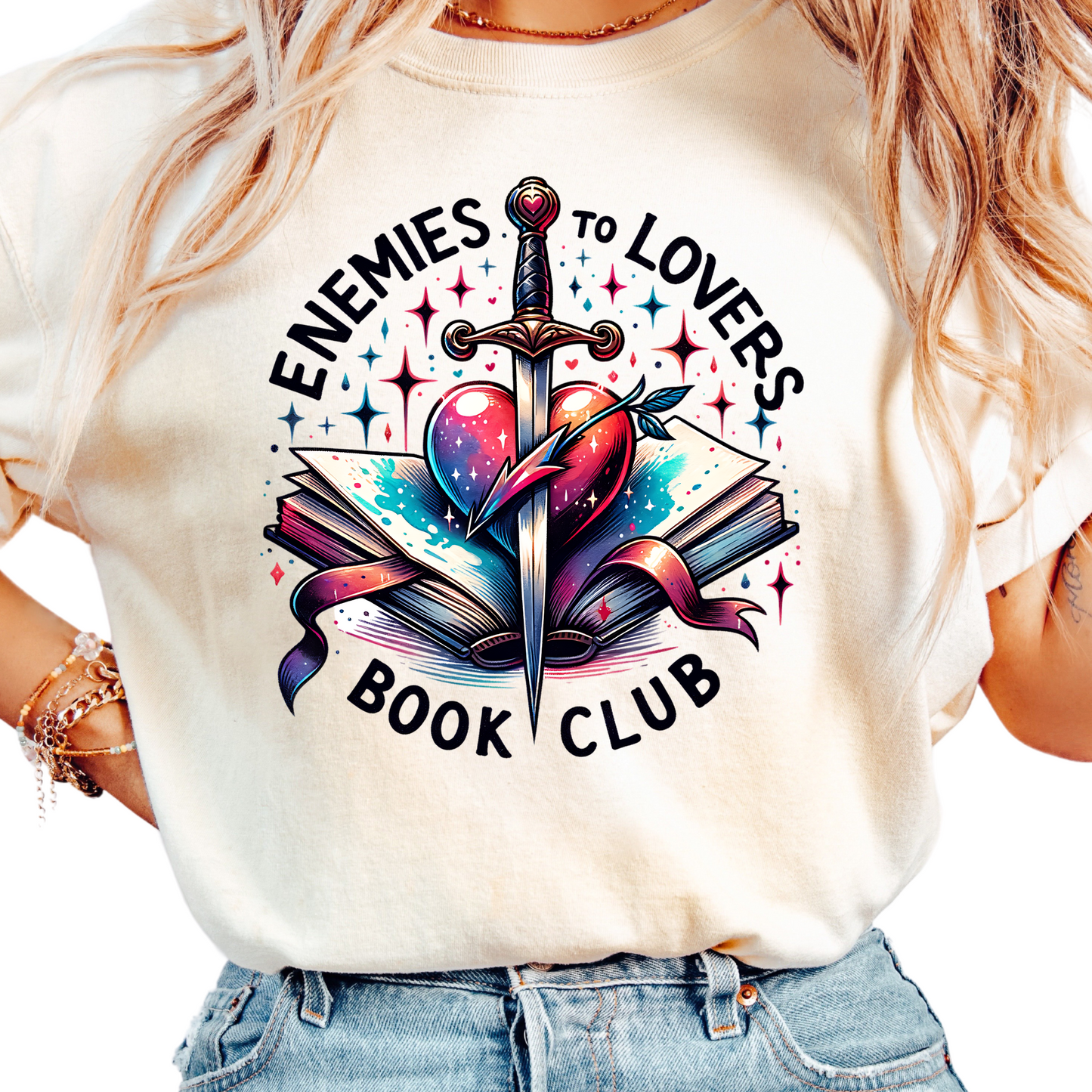 Enemies to Lovers Book Club Shirt - Romance Reader T-Shirt - Fantasy Book Lover Gift - Bookish Aesthetic Tee - Literary Trope Apparel