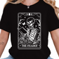 The Reader Shirt - Gothic Tarot Skeleton Reading Tee - Book Lover Aesthetic T-Shirt - Spooky Dark Academia Shirt - Gift for Readers