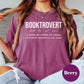 Booktrovert Shirt, Funny Book Lover Tee, Comfort Colors® T-Shirt, Introvert Gift for Readers, Bibliophile Aesthetic, Bookish Graphic Tee