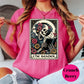 The Reader Comfort Colors® Shirt, Gothic Book Lover Shirt, Skeleton Tarot Card Tee, Dark Academia Graphic Tee, Spooky Reader Shirt