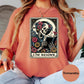 The Reader Comfort Colors® Shirt, Gothic Book Lover Shirt, Skeleton Tarot Card Tee, Dark Academia Graphic Tee, Spooky Reader Shirt