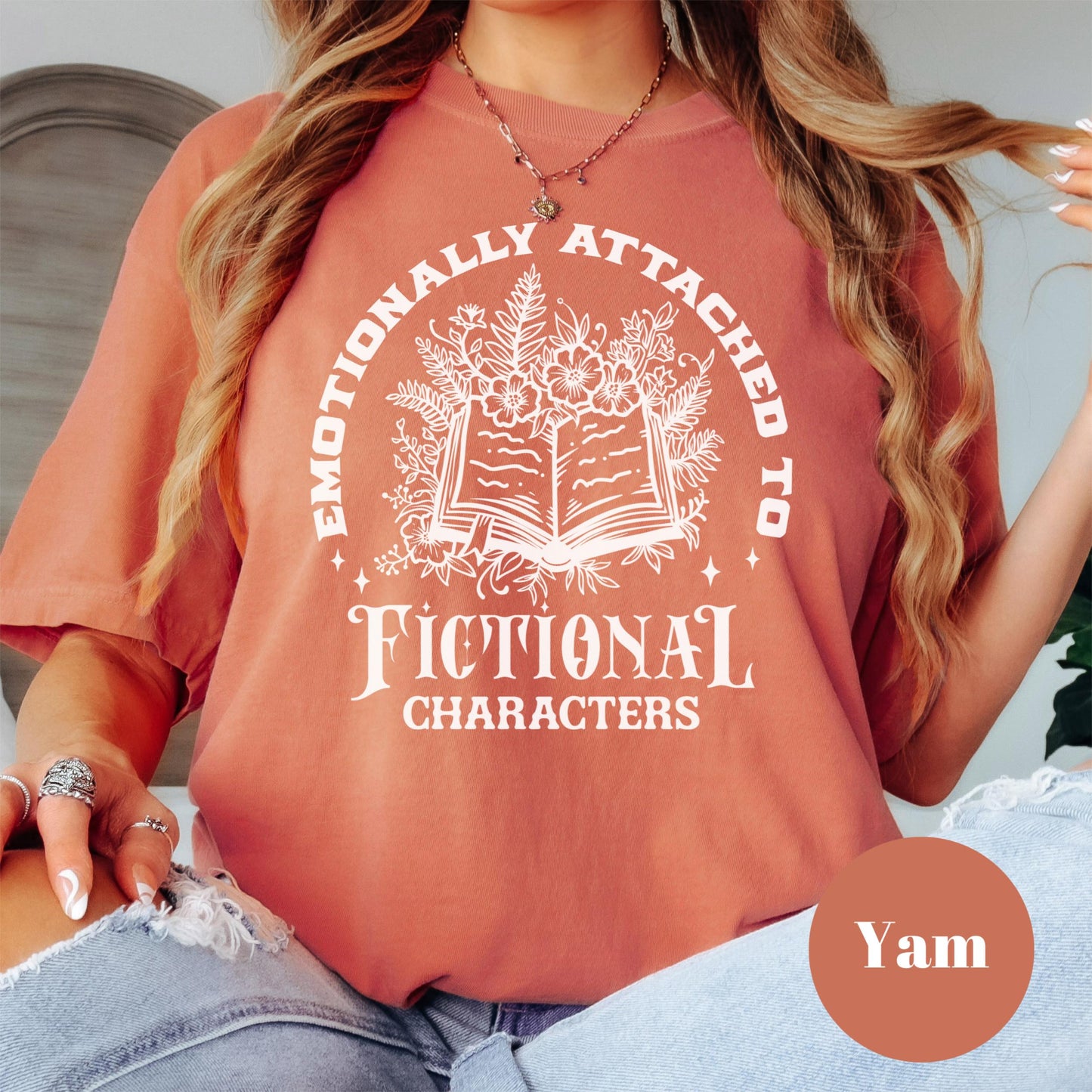 Emotionally Attached to Fictional Characters Shirt, Comfort Colors® Shirt, Funny Book Lover Tee, Bookish Graphic Shirt, Spicy Reader Gift