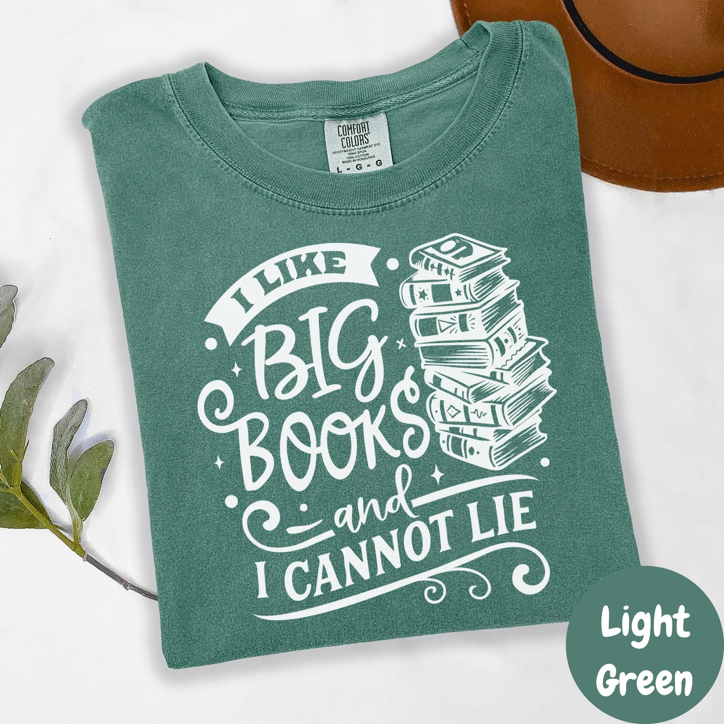 I Like Big Books Shirt, Funny Book Comfort Colors® Shirt, Book Lover Tee for Women, Reading Shirt, Stack of Books Tee, Bookish Gift Idea