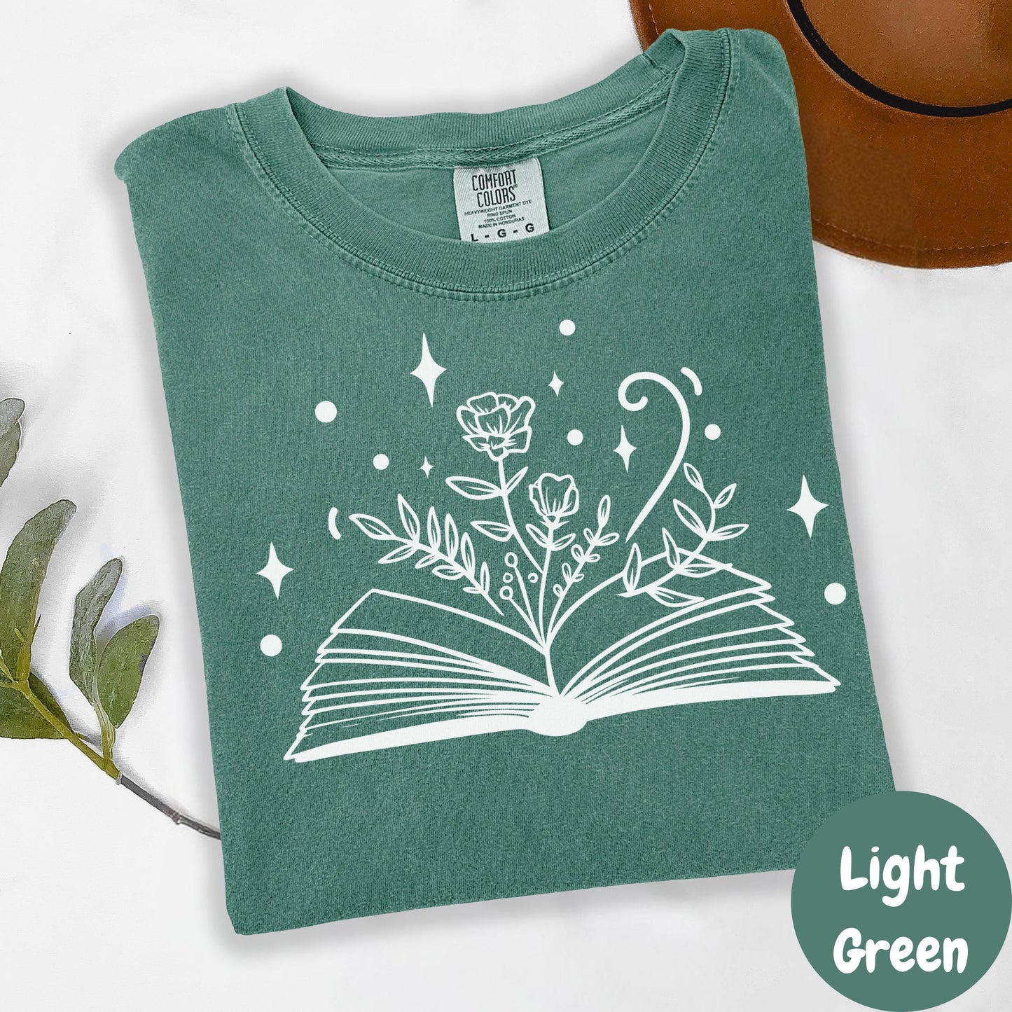 Magical Book Floral Shirt, Comfort Colors® Book Lover Tee, Cozy Reading Shirt, Aesthetic Bookish Shirt, Introvert Gift, Literary Graphic Tee