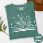 Magical Book Floral Shirt, Comfort Colors® Book Lover Tee, Cozy Reading Shirt, Aesthetic Bookish Shirt, Introvert Gift, Literary Graphic Tee