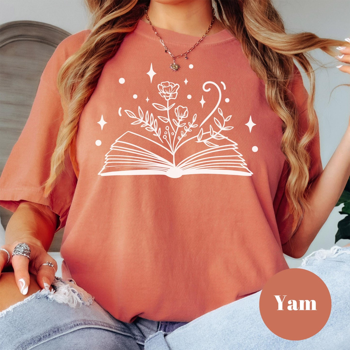 Magical Book Floral Shirt, Comfort Colors® Book Lover Tee, Cozy Reading Shirt, Aesthetic Bookish Shirt, Introvert Gift, Literary Graphic Tee