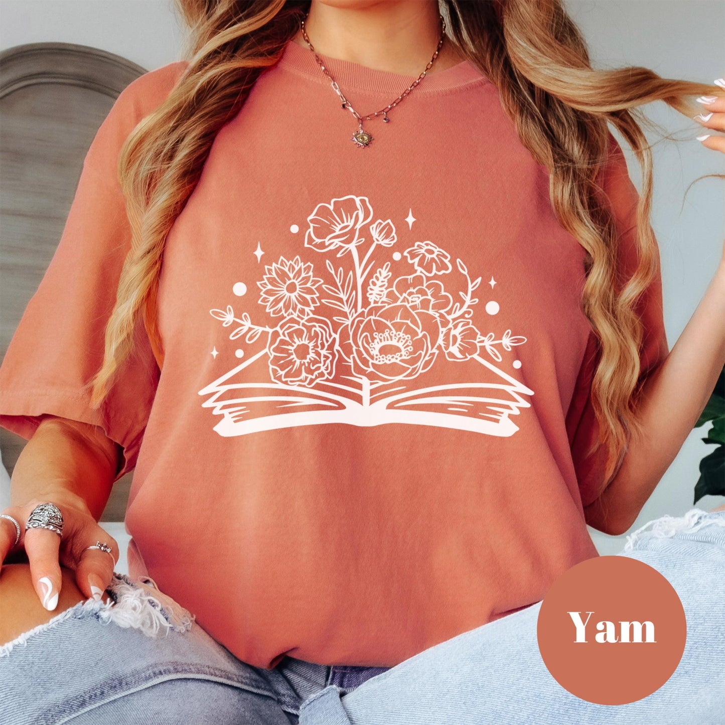 Floral Open Book Shirt, Book Lover Comfort Colors® Shirt, Blooming Book Tee, Bookish Shirt, Aesthetic Reader Gift, Cozy Reading Tee