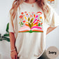 Open Book Floral Shirt, Comfort Colors® Reading Shirt, Colorful Book Lover Gift, Botanical Reader Tee, Whimsical Bookish T-Shirt
