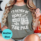 TBR Pile Shirt, I'd Rather Be Home Reading Tee, Book Lover T-Shirt, Funny Bookish Graphic Tee, Introvert Bookworm Gift, Reading Shirt
