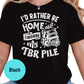 TBR Pile Shirt, I'd Rather Be Home Reading Tee, Book Lover T-Shirt, Funny Bookish Graphic Tee, Introvert Bookworm Gift, Reading Shirt