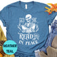 Let Me Read in Peace Shirt, Skeleton Book Lover Tee, Funny Bookish Graphic Shirt, Dark Academia Reading Tee, Goth Reader Gift Shirt