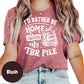 TBR Pile Shirt, I'd Rather Be Home Reading Tee, Book Lover T-Shirt, Funny Bookish Graphic Tee, Introvert Bookworm Gift, Reading Shirt