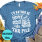 TBR Pile Shirt, I'd Rather Be Home Reading Tee, Book Lover T-Shirt, Funny Bookish Graphic Tee, Introvert Bookworm Gift, Reading Shirt
