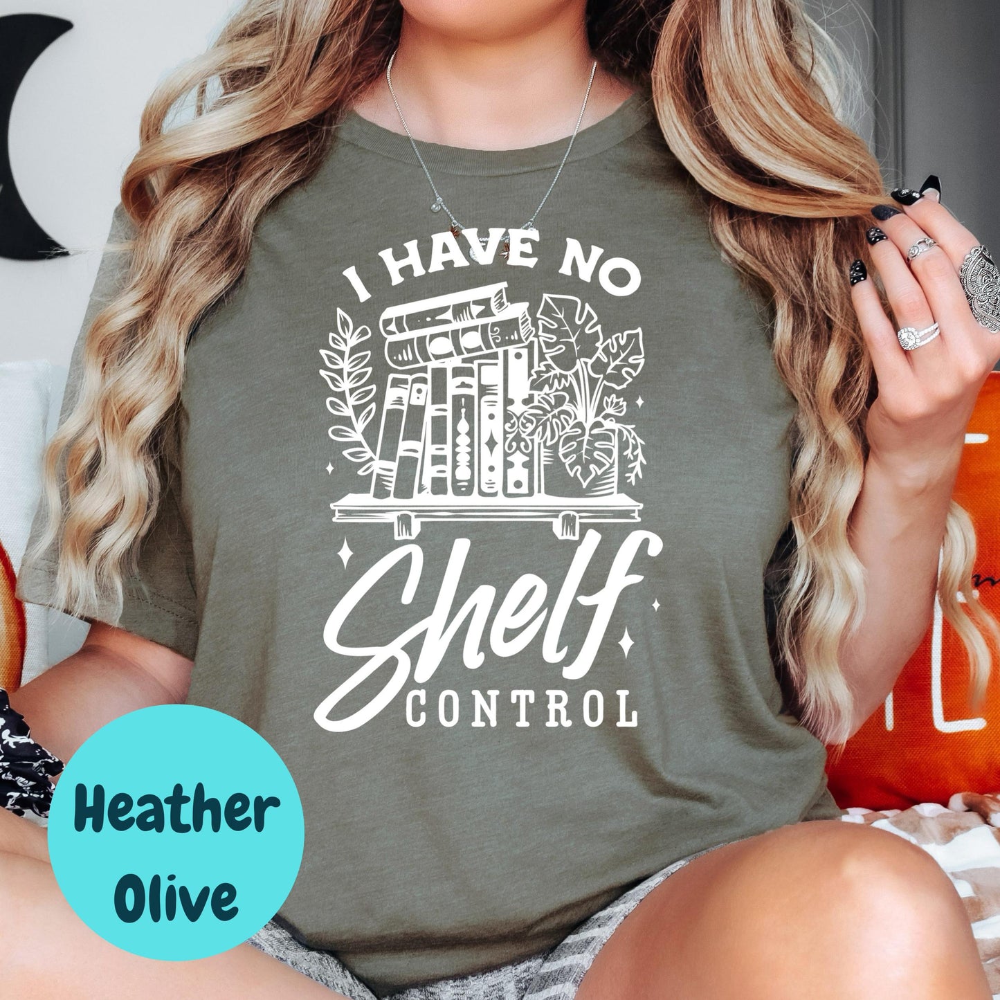 I Have No Shelf Control Shirt, Funny Book Lover Tee, Bookish Graphic T-Shirt, Book Hoarder Gift, Bibliophile Reading Shirt