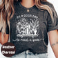 Good Day to Read a Book Shirt, Bookish Graphic Tee, Cozy Reading T-Shirt, Cute Book Lover Gift, Floral Book Stack Shirt, Reader Tee